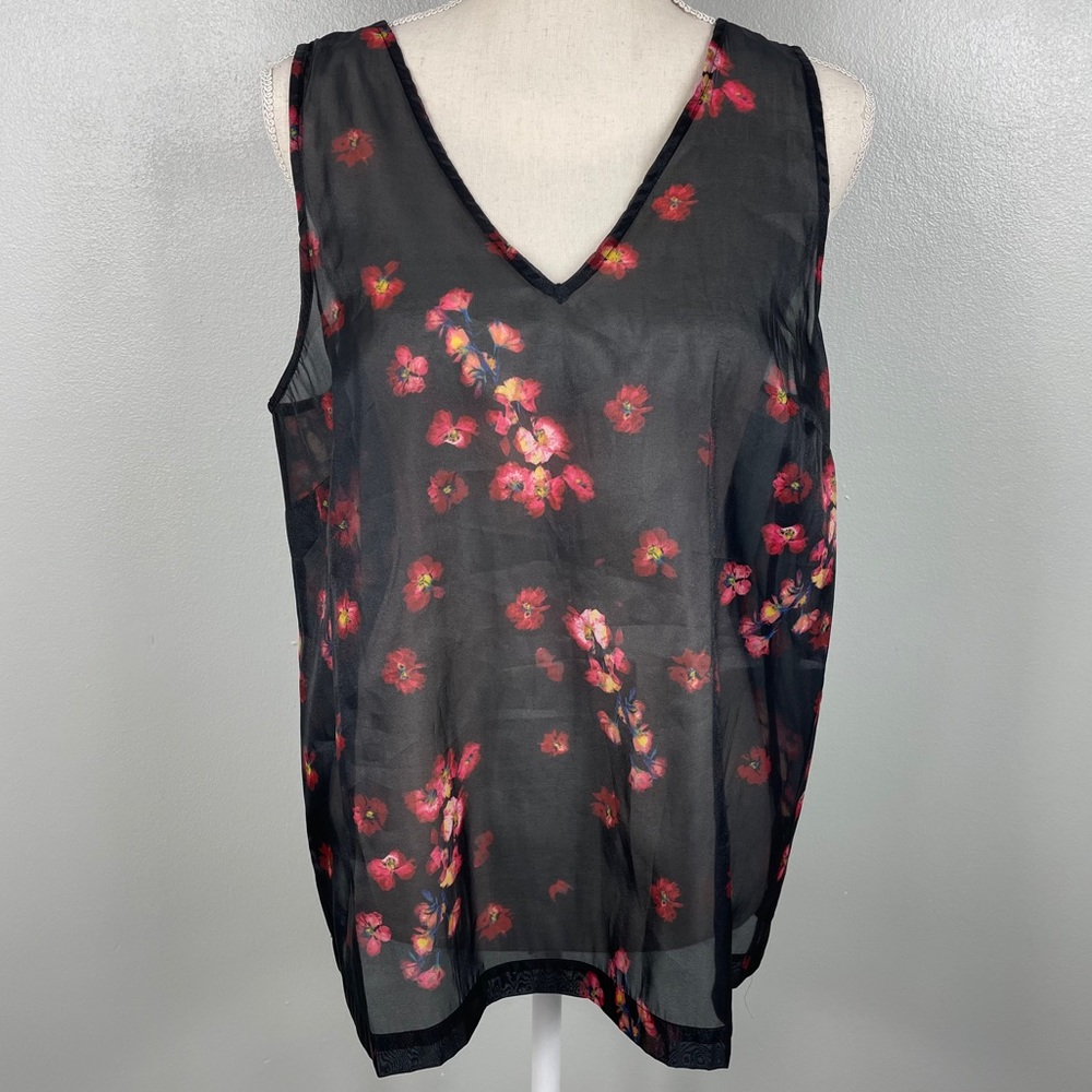 A New Day || Sheer Floral Tank